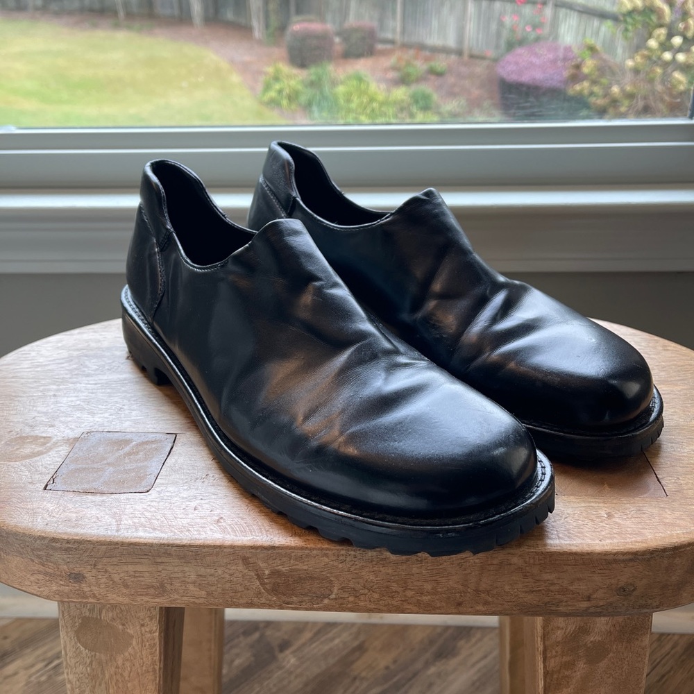 Donald J Pliner Black Slip On Dress Shoes Size 10.5